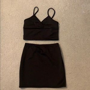 Matching Black Top and Bottom Set